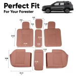 Subaru Forester Seat Covers (2019–2026) – Back Seat Custom Fit, Premium Eco-Leather (Brown)  |  Owleys - View 3