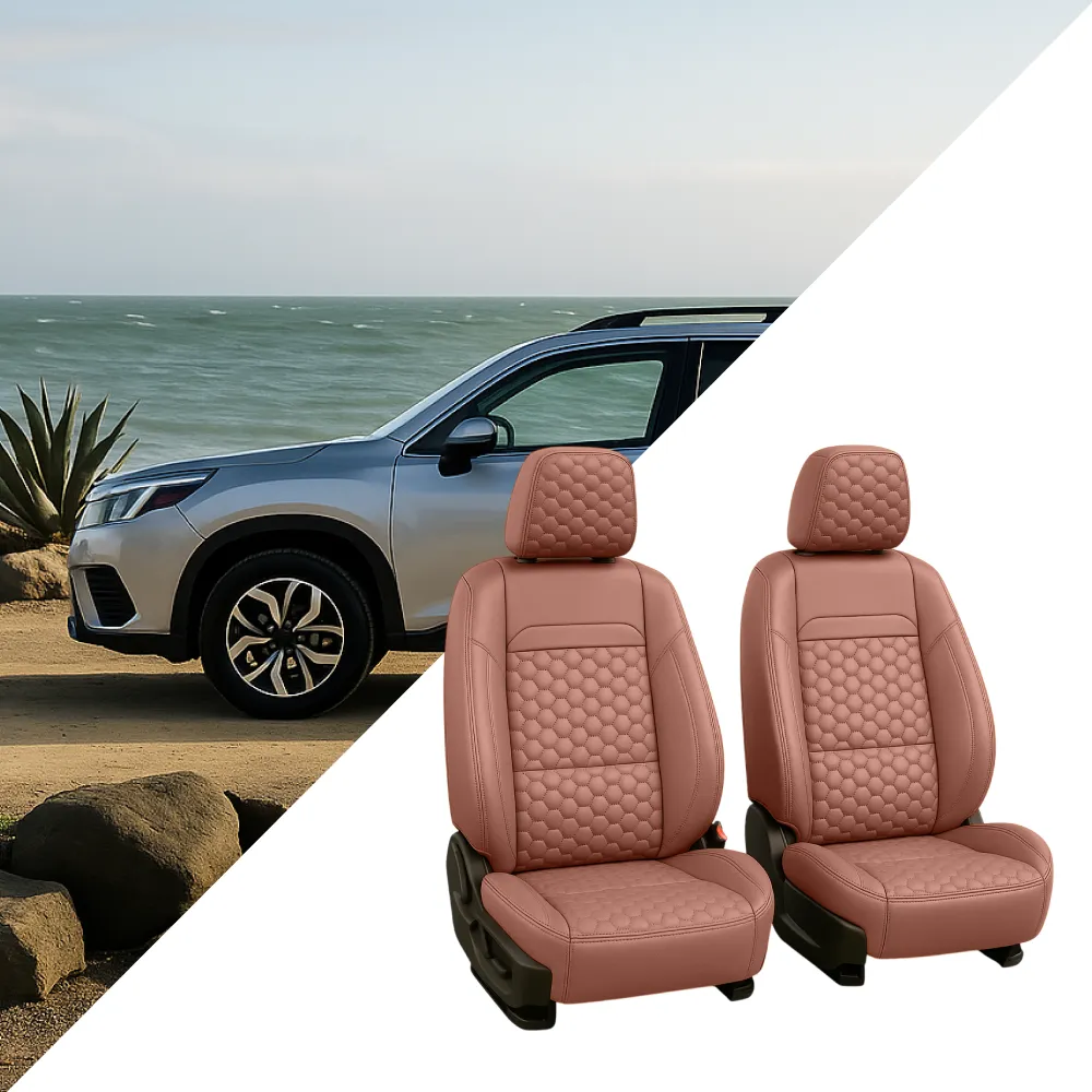 Subaru Forester Seat Covers (2019–2025) – Front Seat Custom Fit, Premium Eco-Leather  |  Owleys