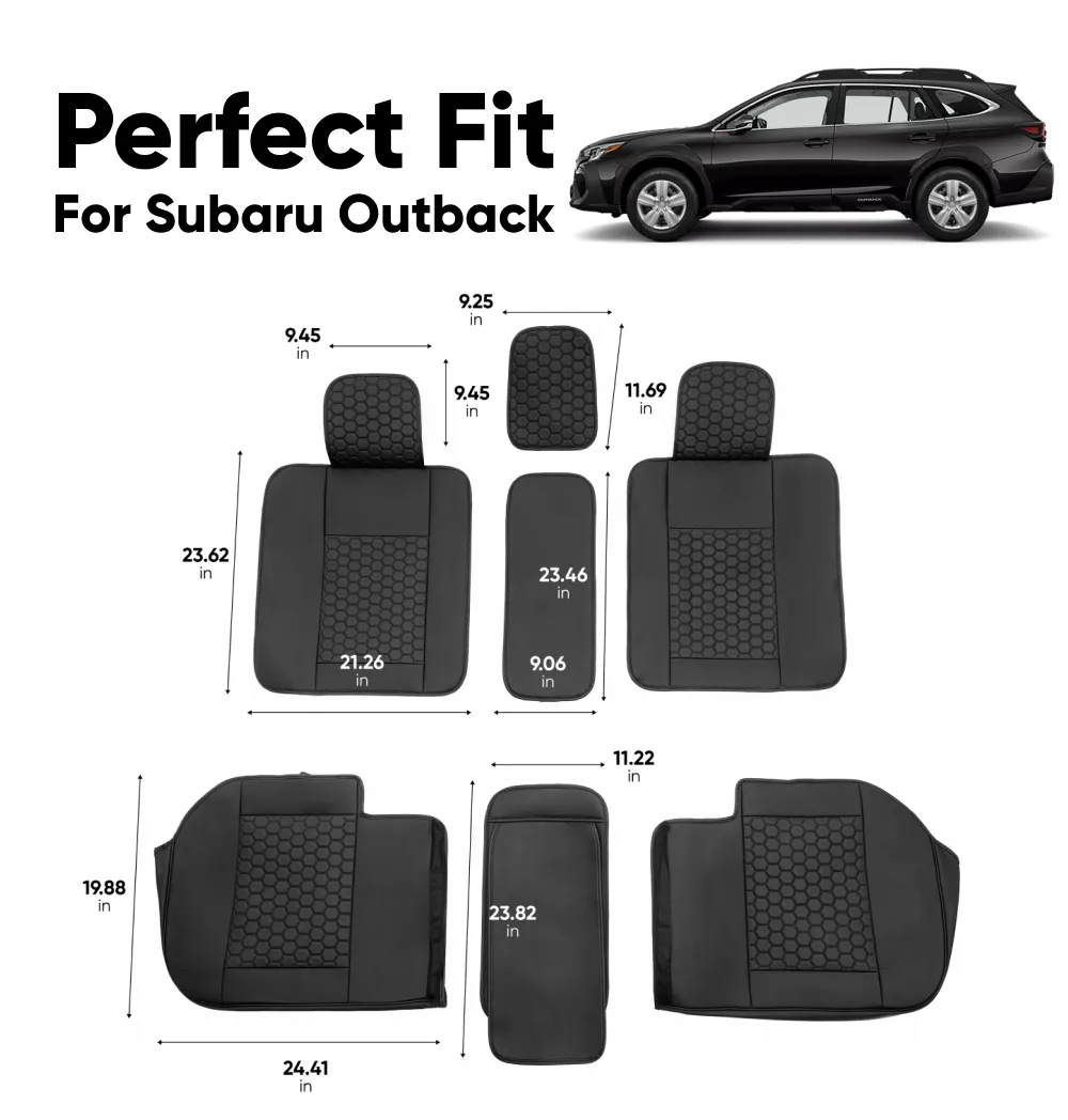 Subaru Outback Seat Covers (2015–2025) – Back Seat Custom Fit, Soft Eco-Leather  |  Owleys - View 4