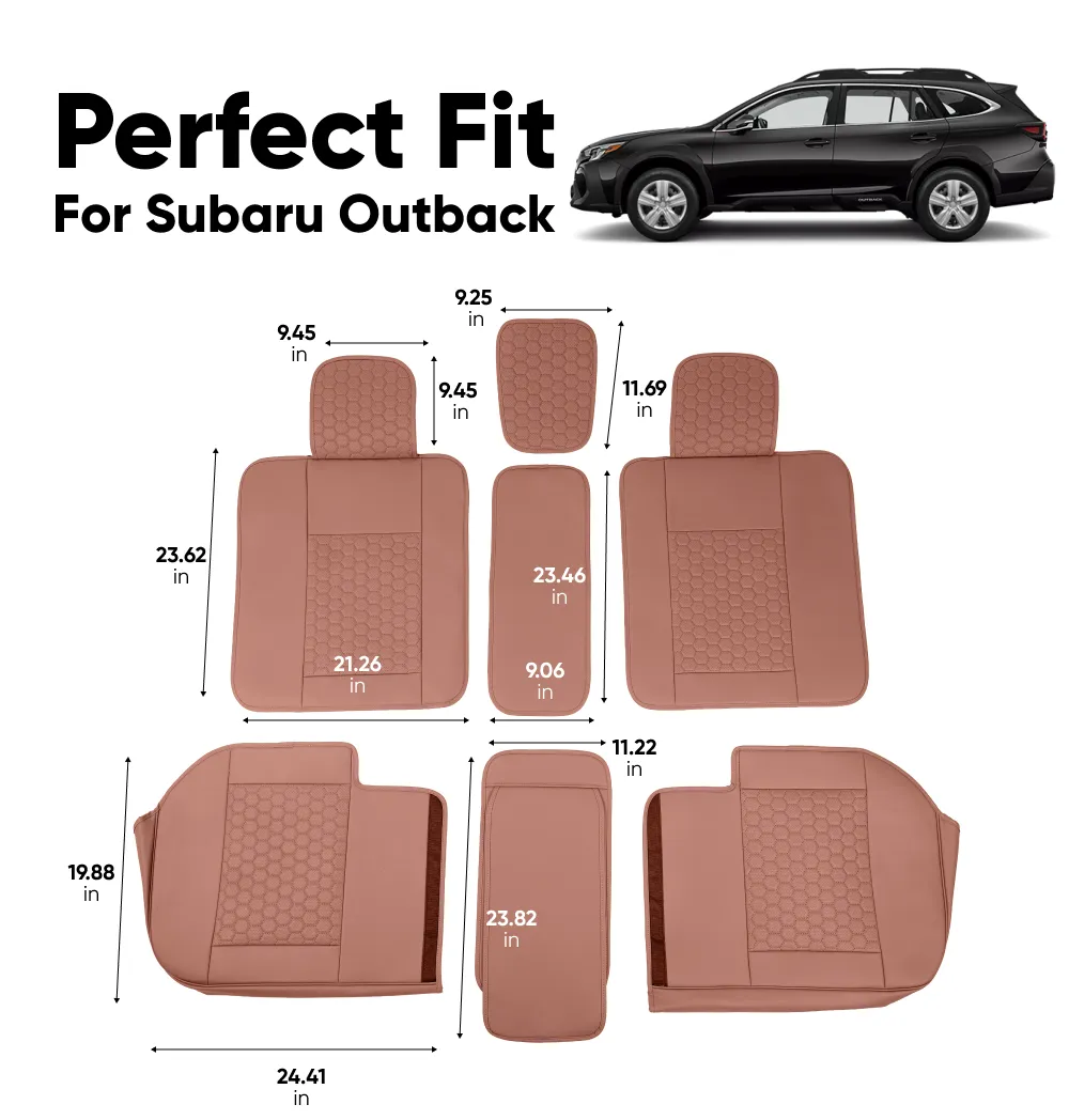 Subaru Outback Seat Covers (2015–2025) – Back Seat Custom Fit, Premium Eco-Leather  |  Owleys - View 4