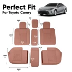 Toyota Camry Seat Covers (2015–2025) – Back Seat Custom Fit, Premium Eco-Leather  |  Owleys - View 4