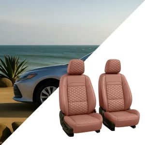 Toyota Camry Seat Covers (2015–2025) – Front Seat Custom Fit, Premium Eco-Leather  |  Owleys