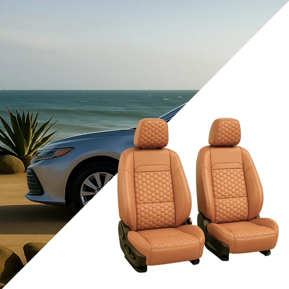 Toyota Camry Seat Covers (2015–2025) – Front Seat Custom Fit, Premium Eco-Leather | Owleys