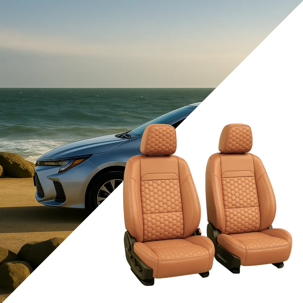 Toyota Corolla Seat Covers (2013-2025) – Front Seat Custom Fit, Premium Eco-Leather  |  Owleys