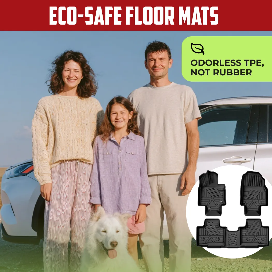 Toyota Highlander Floor Mats – Eco-Safe TPE  |  5-Seater 2022-2024 Models Custom Fit - View 2