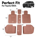 Toyota RAV4 Seat Covers (2015–2026) – Back Seat Custom Fit, Premium Eco-Leather (Brown)  |  Owleys - View 4