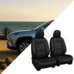 Toyota RAV4 Seat Covers (2015–2026) – Front Seat Custom Fit, Premium Eco-Leather (Black)  |  Owleys - View 1