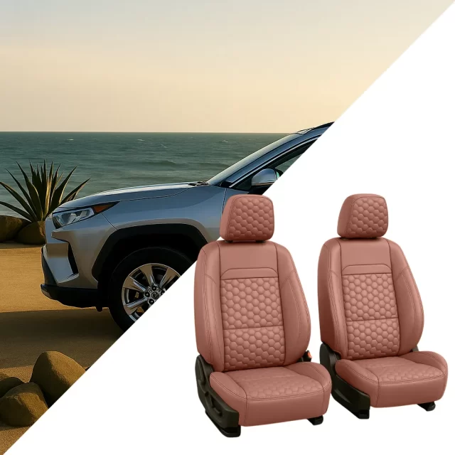 Toyota RAV4 Seat Covers (2015–2025) – Front Seat Custom Fit, Premium Eco-Leather  |  Owleys