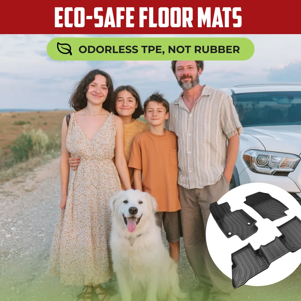 Toyota Tacoma Floor Mats – Eco-Safe TPE  |  2023-2024 Models Custom Fit - View 2