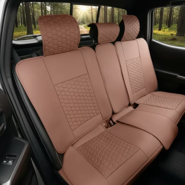 Toyota Tacoma Seat Covers (2016–2026) – Back Seat Custom Fit, Premium Eco-Leather  |  Owleys