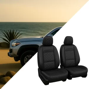 Toyota Tacoma Seat Covers (2016–2026) – Front Seat Custom Fit, Premium Eco-Leather  |  Owleys