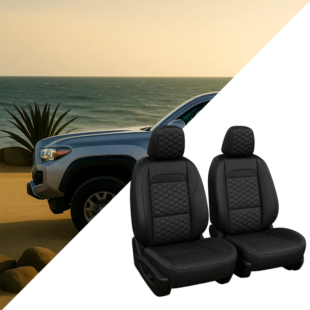 Toyota Tacoma Seat Covers (2016–2025) – Front Seat Custom Fit, Premium Eco-Leather  |  Owleys