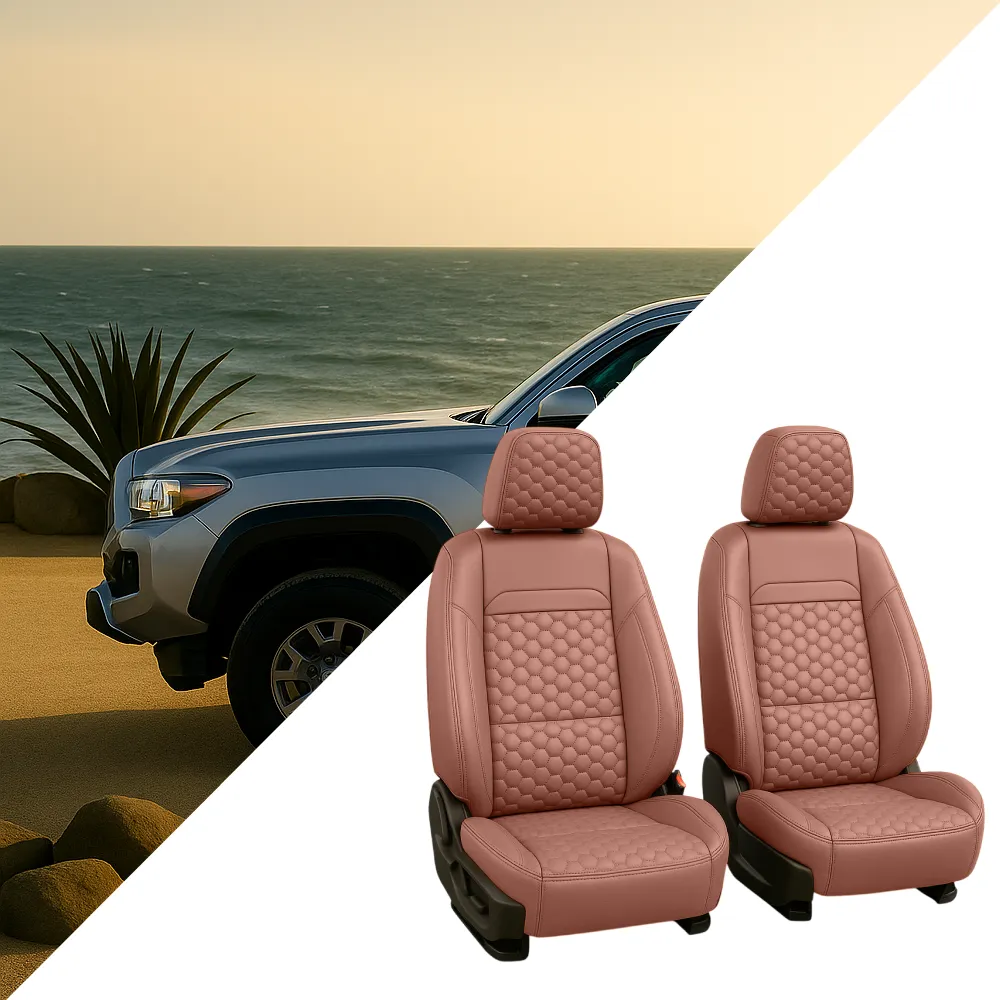 Toyota Tacoma Seat Covers (2016–2026) – Front Seat Custom Fit, Premium Eco-Leather  |  Owleys