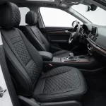 Audi Seat Covers (2017–2026) – Front Seat Custom Fit, Premium Eco-Leather (Black)  |  Owleys - View 1