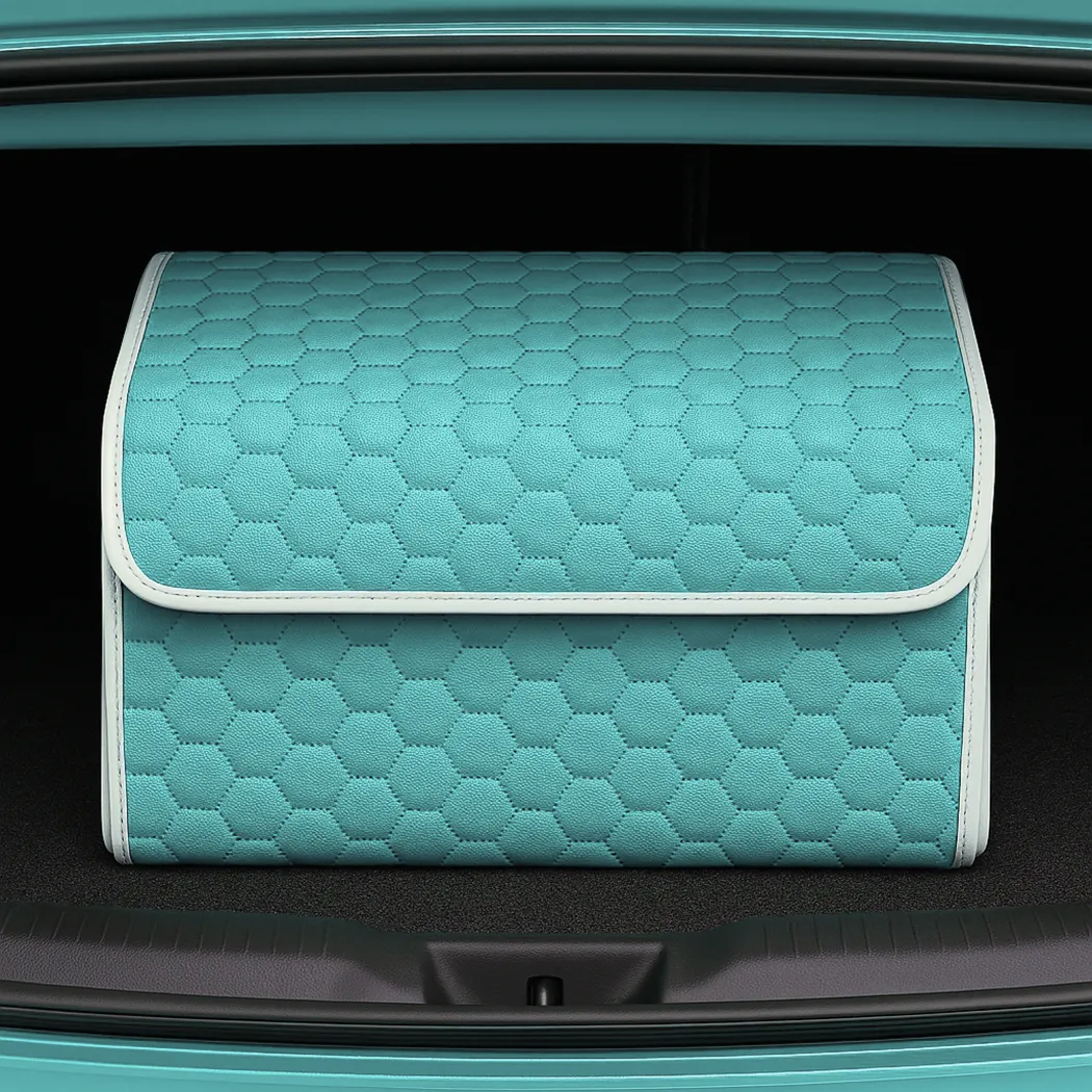 Foldable Car Trunk Organizer | Blue “Hexy” by Owleys - View 1