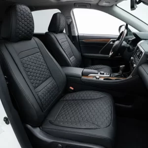 Lexus RX 350 Seat Covers (2016–2026) – Front Seat Custom Fit, Premium Eco-Leather (Black)  |  Owleys