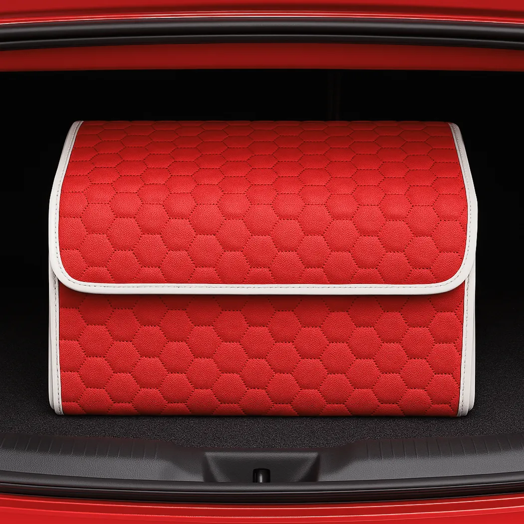 Foldable Car Trunk Organizer | Red “Hexy” by Owleys