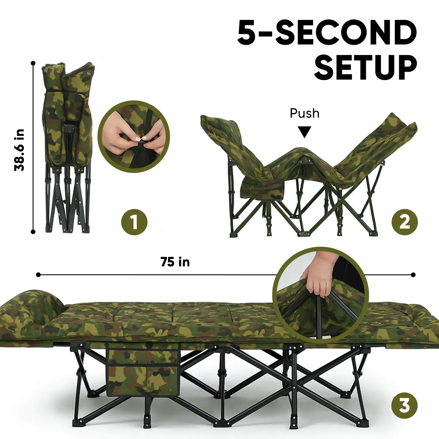 Foldable Camping Bed | “Scout” by Owleys - View 3