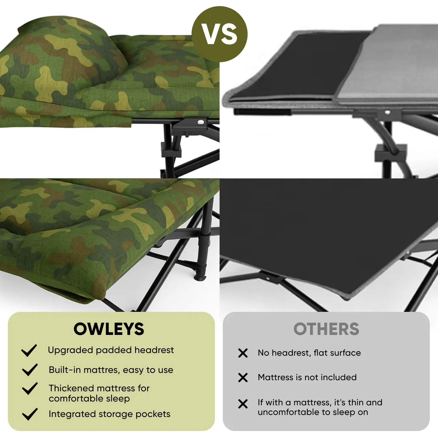 Foldable Camping Bed | “Scout” by Owleys - View 6