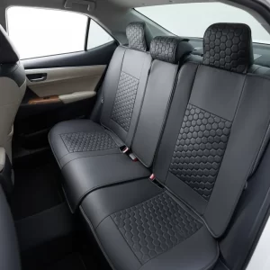 Toyota Camry Seat Covers (2015–2025) – Back Seat Custom Fit, Premium Eco-Leather (Black)  |  Owleys