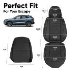 Ford Escape Seat Covers (2013–2024) – Front Seat Custom Fit, Premium Eco-Leather  |  Owleys - View 4