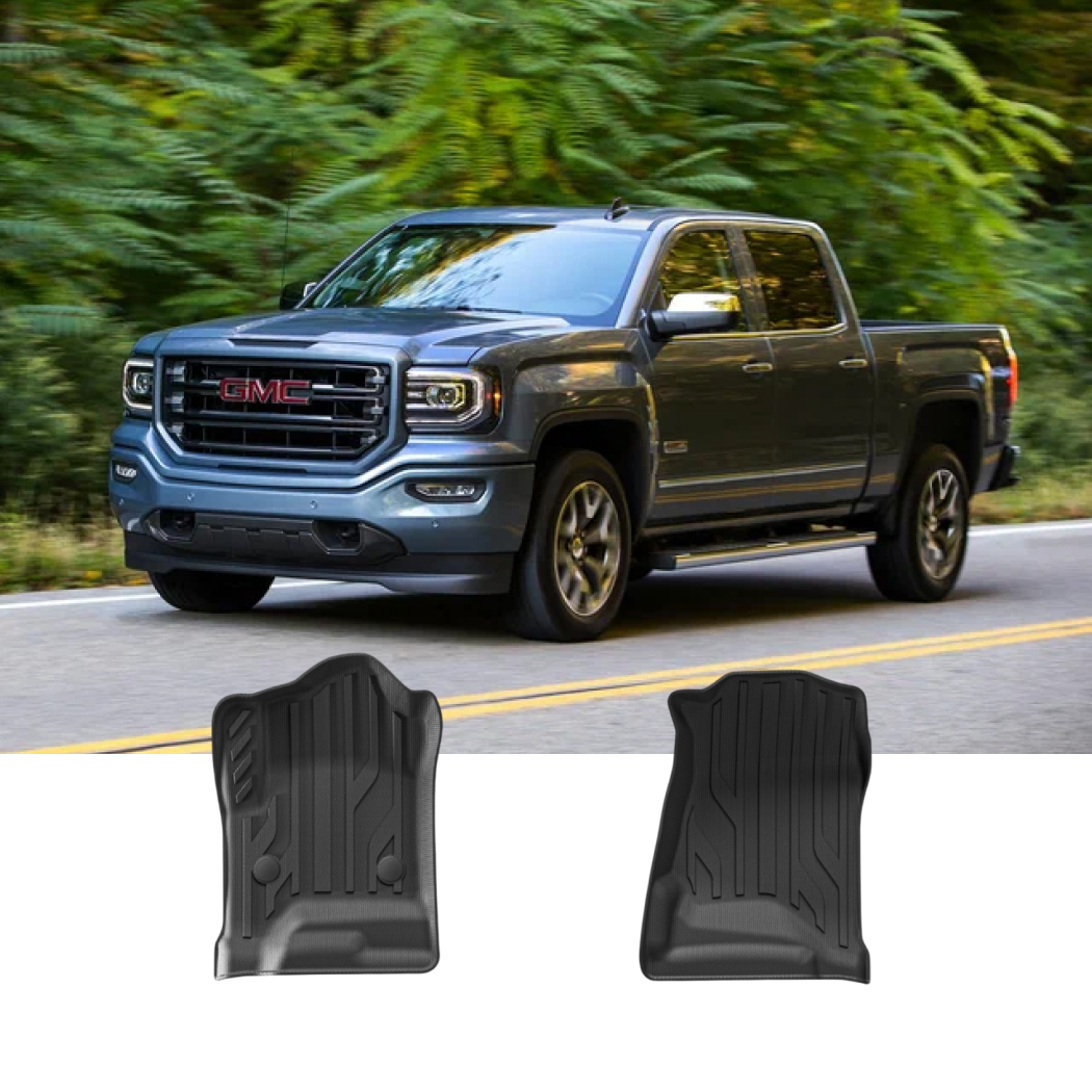 GMC Sierra Floor Mats – Odorless, Eco-Safe TPE  |  2012-2018 Models Custom Fit