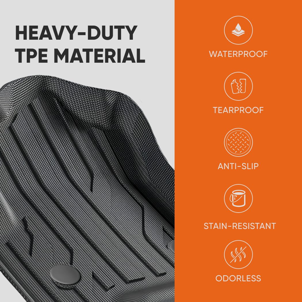 GMC Sierra Floor Mats – Odorless, Eco-Safe TPE  |  2012-2018 Models Custom Fit - View 6