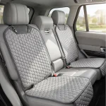 Car Seat Protector Mat  |  Gray “Hexy” by Owleys - View 1