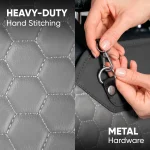 Car Seat Protector Mat  |  Gray “Hexy” by Owleys - View 6
