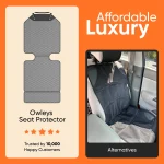 Car Seat Protector Mat  |  Gray “Hexy” by Owleys - View 10
