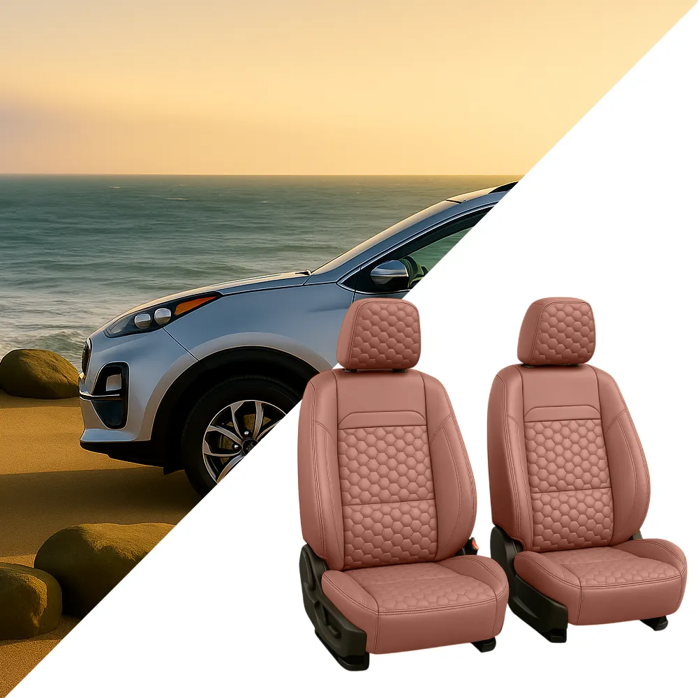 Kia Sportage Seat Covers (2016–2022) – Front Seat Custom Fit, Premium Eco-Leather  |  Owleys