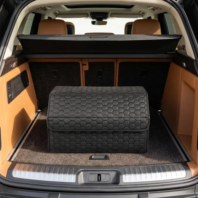 Range Rover Trunk Organizer  |  Black “Hexy” by Owleys