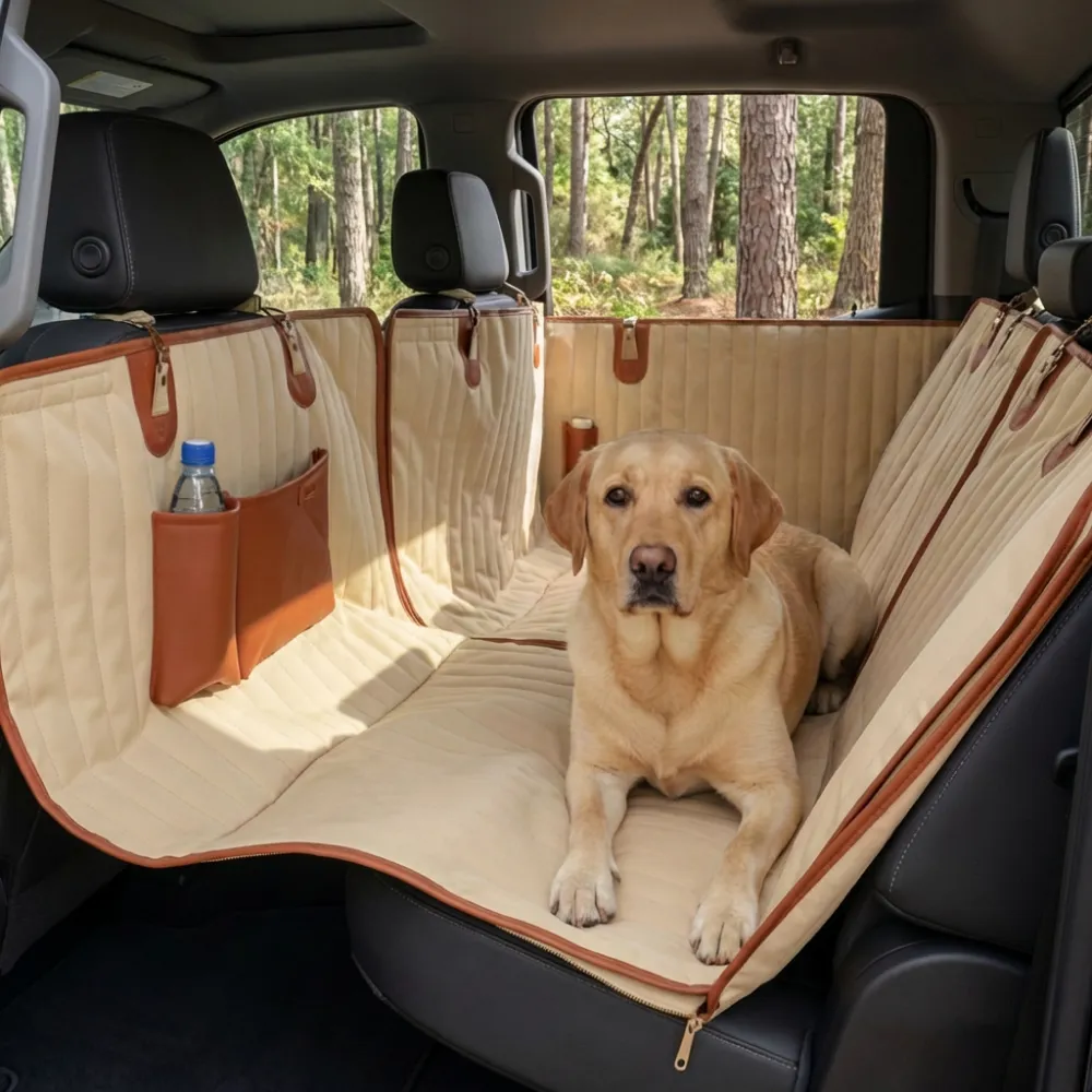 GMC Sierra Dog Seat Cover  |  “Travel Buddy Light” by Owleys