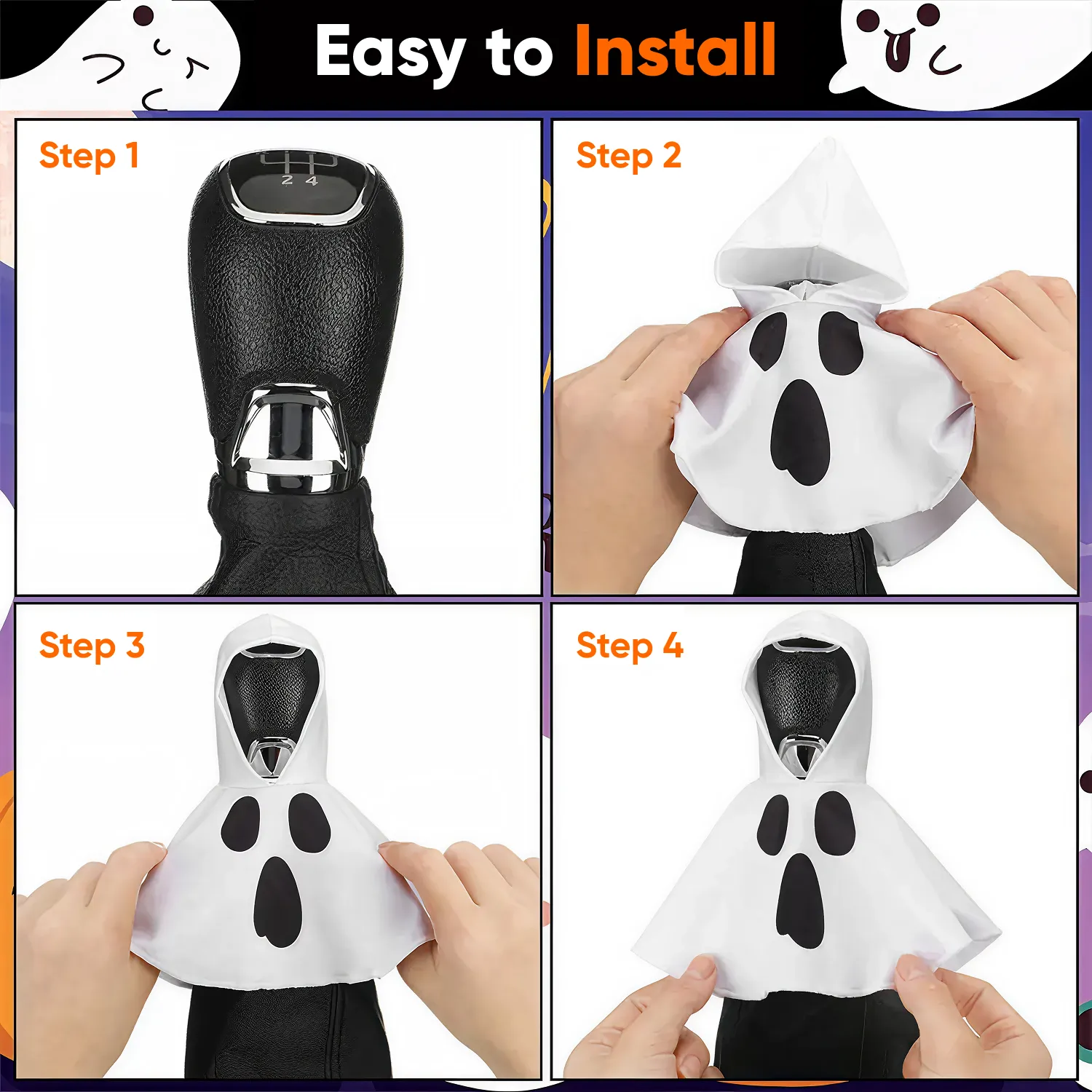 Ghost Car Gear Shift Hoodie Cover  |  “Gear Ghoul” by Owleys - View 4