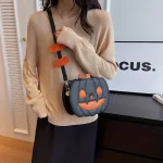 Halloween Pumpkin Crossbody Bag  |  “Pumpkie” by Owleys - View 5