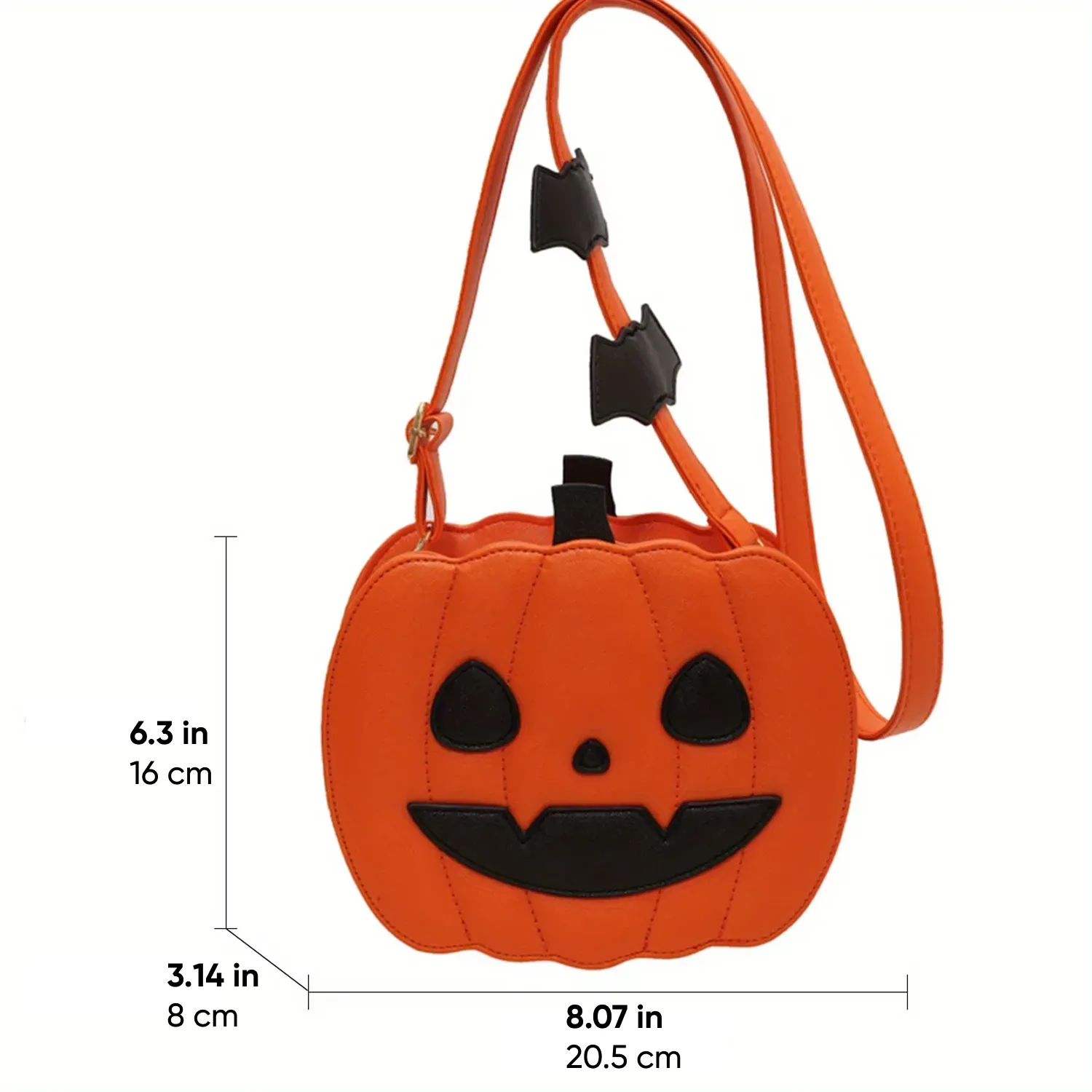 Halloween Pumpkin Crossbody Bag  |  “Pumpkie” by Owleys - View 6