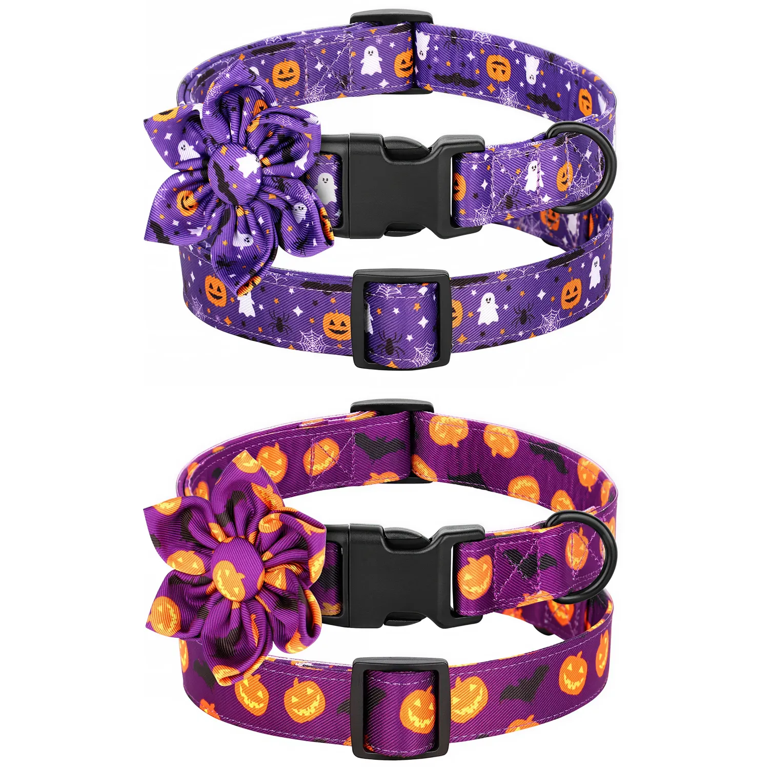 Halloween Themed Dog Collar  |  “Boo Blossom” by Owleys - View 10