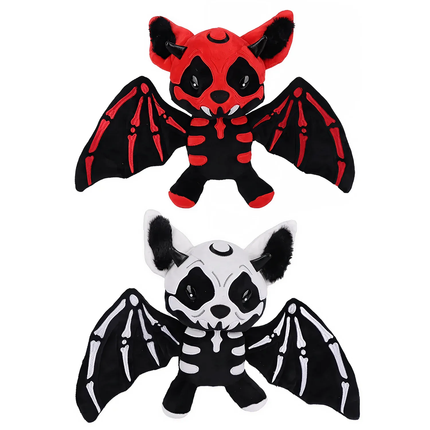 Skeleton Bat Plushie, Halloween Plush Pillow  |  “Skellybat” by Owleys - View 2