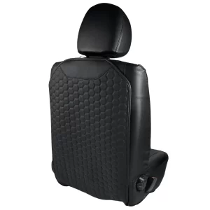 Car Seat Back Protector  |  Black “Hexy” by Owleys