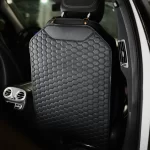 Black Hexy Car Seat Protector & Car Kick Mat – Twins Set (4 Pcs)  |  Owleys - View 2