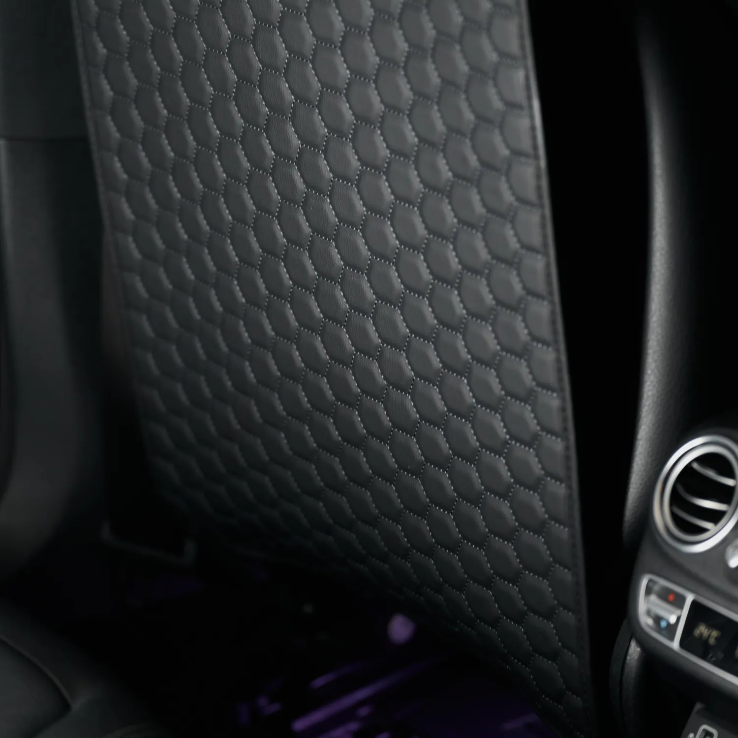 Car Seat Back Protector  |  Black “Hexy” by Owleys - View 14