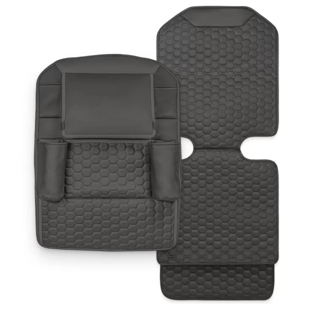Black Hexy Seat Back Organizer & Seat Protector Set (2 Pcs)  |  Owleys