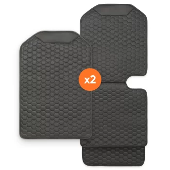 Black Hexy Car Seat Protector & Car Kick Mat…