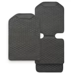 Black Hexy Car Seat Protector & Car Kick Mat Set (2 Pcs)  |  Owleys - View 1