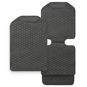 Black Hexy Car Seat Protector & Car Kick Mat Set (2 Pcs)  |  Owleys