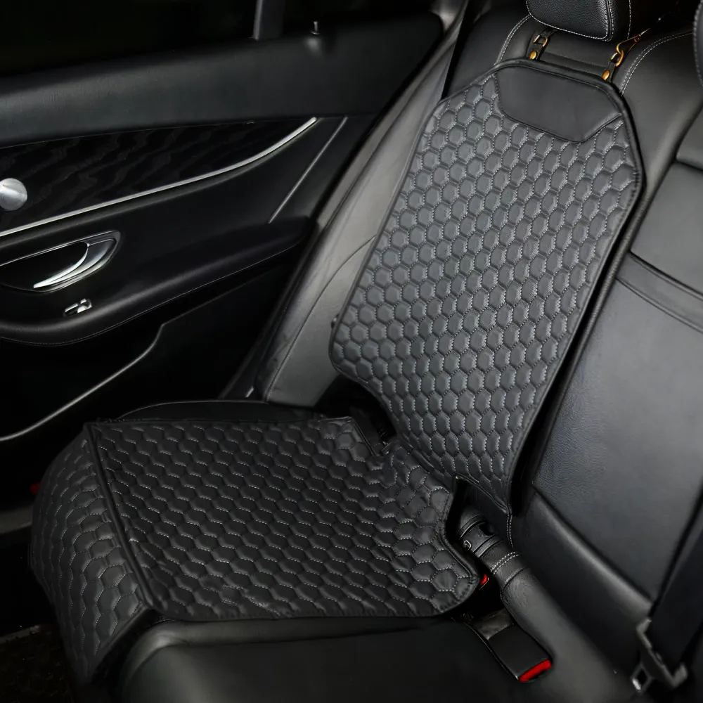Black Hexy Seat Back Organizer & Seat Protector Set (2 Pcs)  |  Owleys - View 2