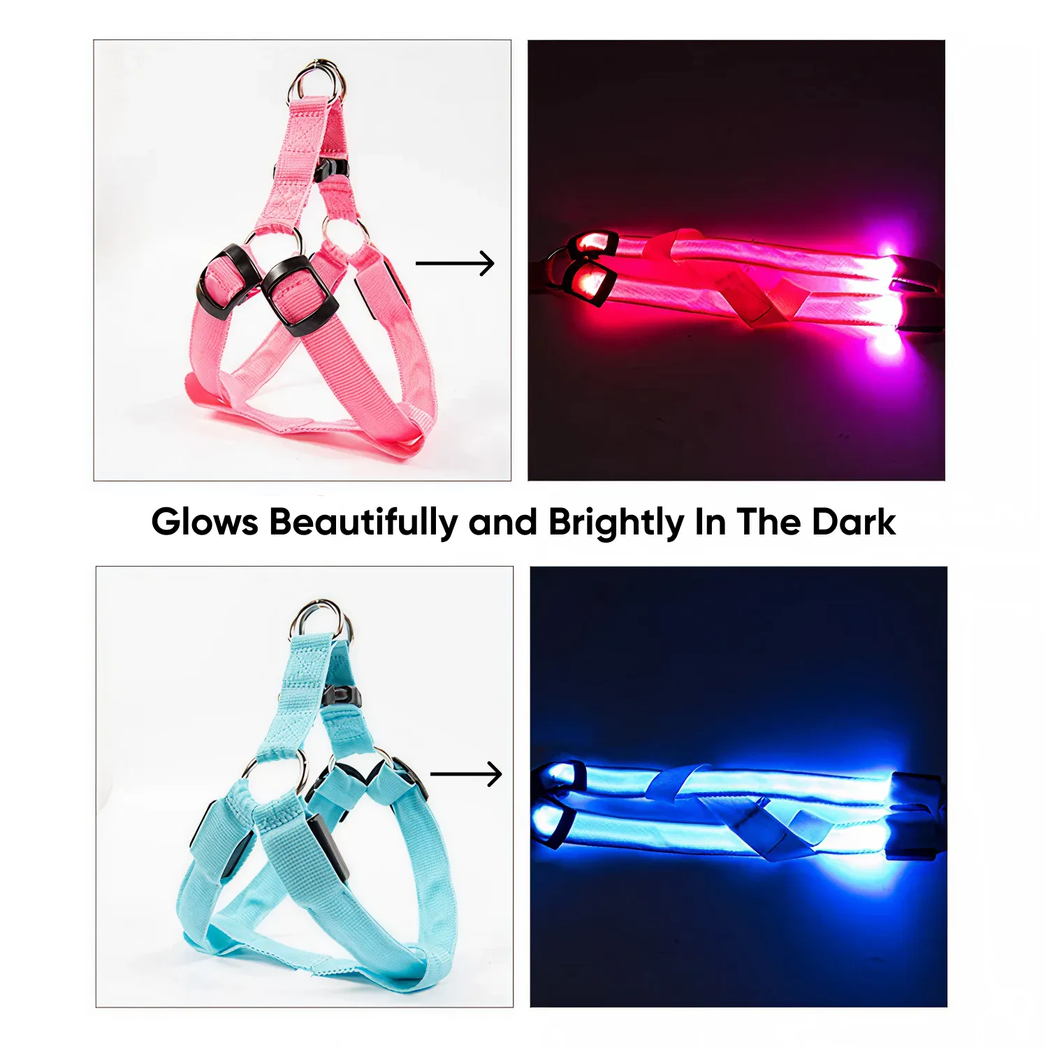 Colorful LED Dog Harness – Paw Pal Collection | Owleys Partnership - View 3