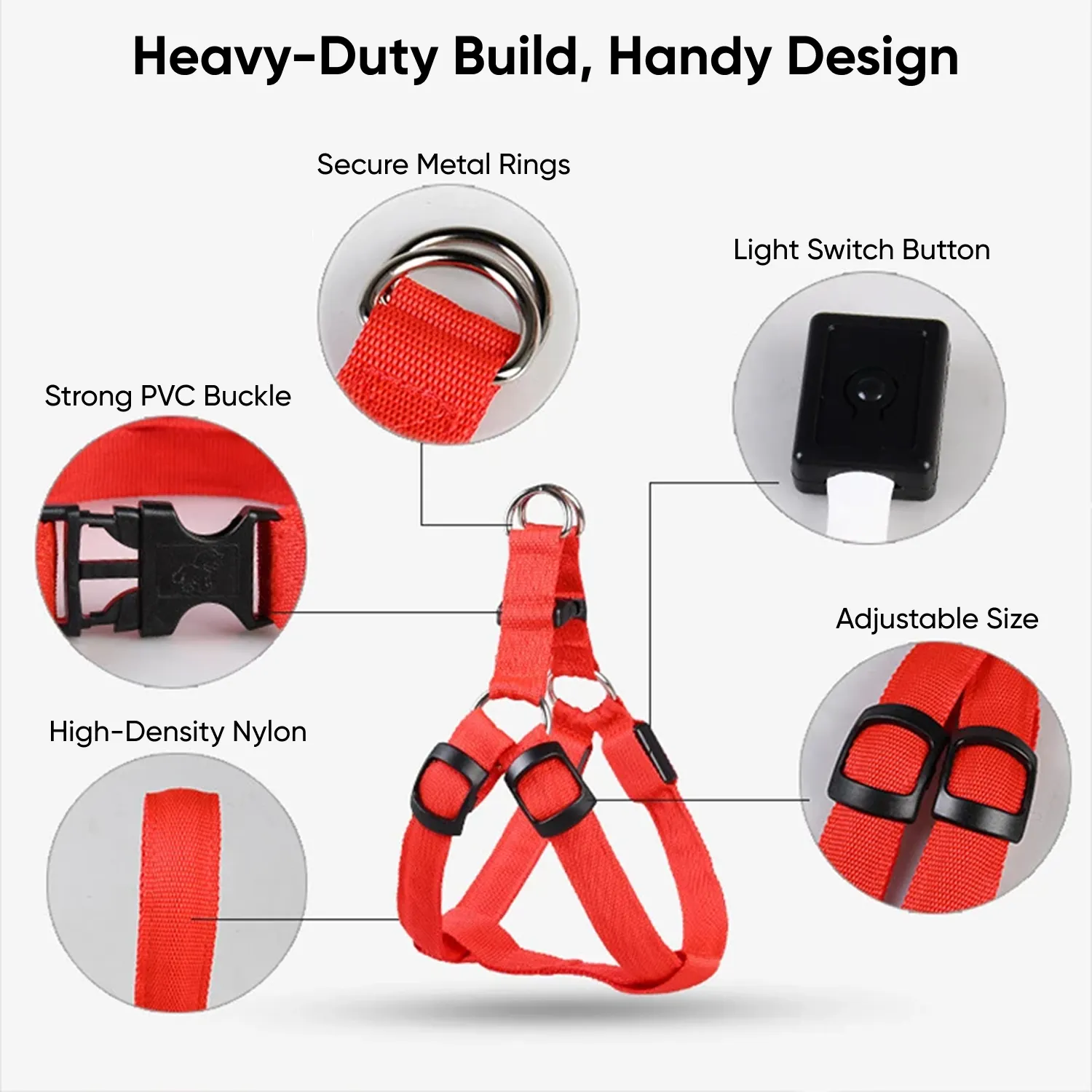 Colorful LED Dog Harness – Paw Pal Collection | Owleys Partnership - View 2