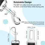 Double Dog Seat Belt, 2 Point Dog Car Seat Belt – Paw Pal Collection  |  Owleys Partnership - View 4