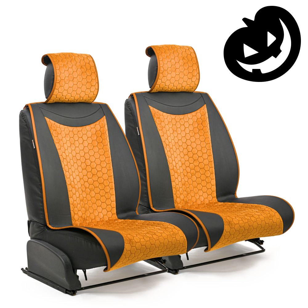Full Set Car Seat Covers (3 Pcs)  |  Hexy “Tan” Edition by Owleys